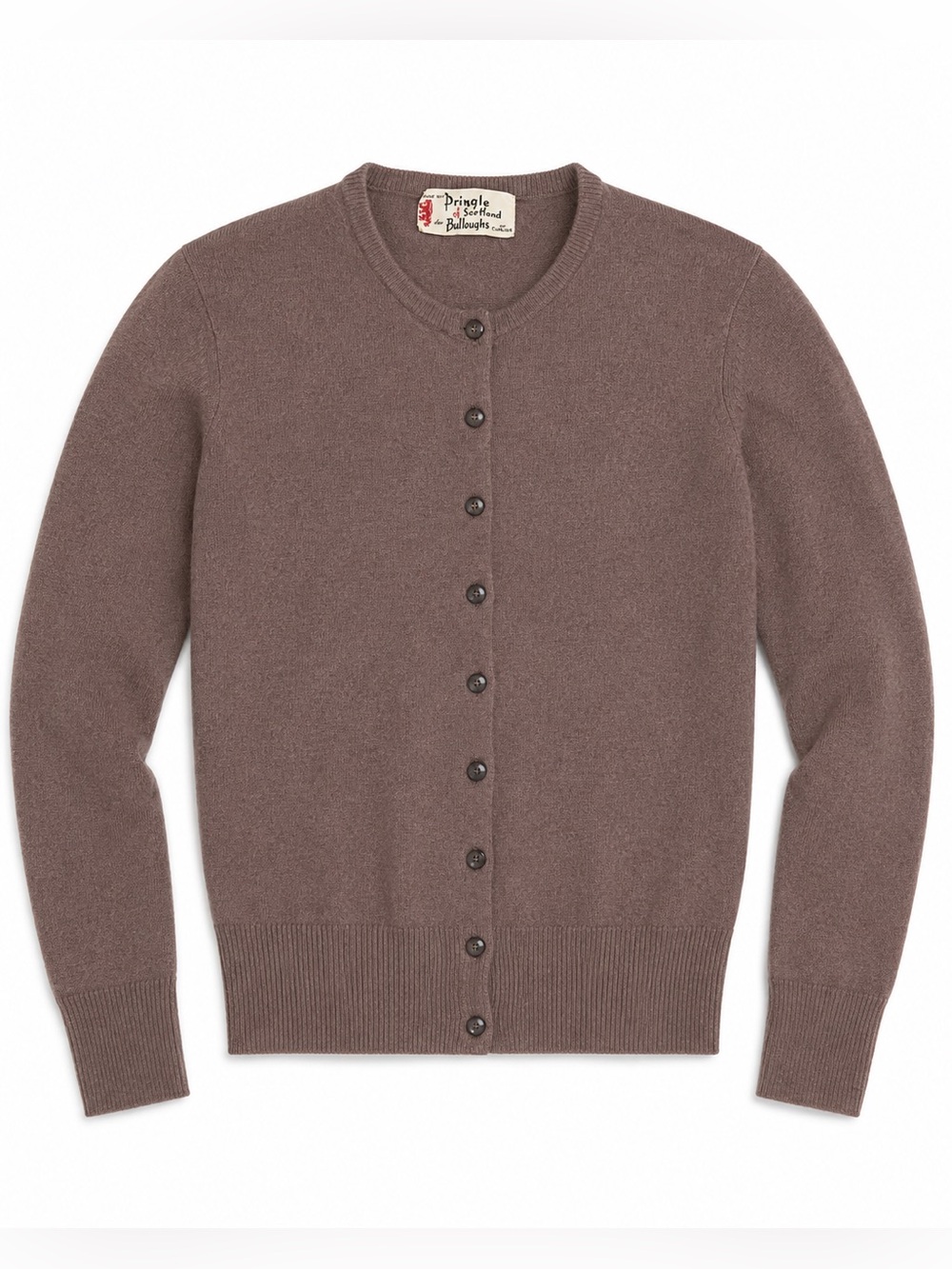 Pringle of Scotland for Bulloughs 100% Pure Cashmere Cardigan Sweater Taupe